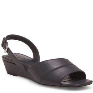 NWOT 1. State Nai Slingback Leather Square Toe Black Sandals size 8.5